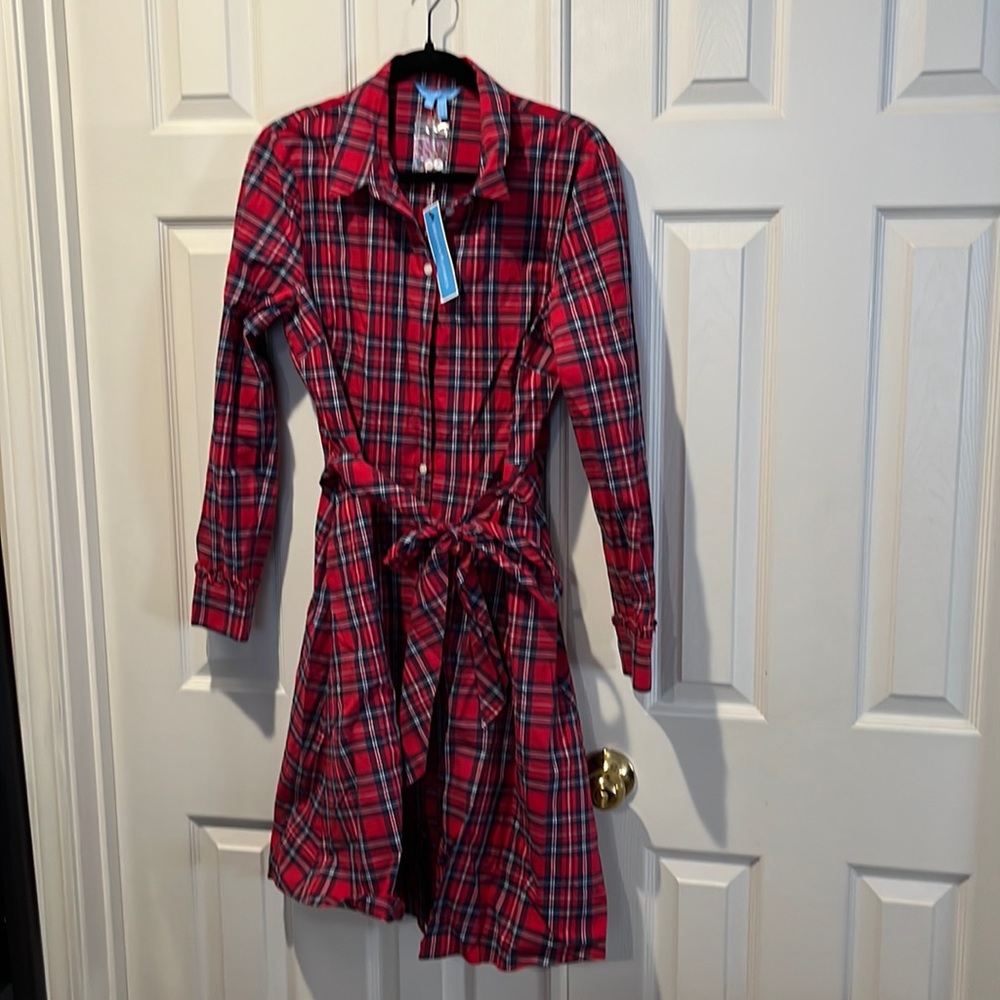BNWT Draper James red plaid dress size 14